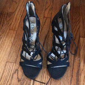Sam and Libby lace up high heels size 9